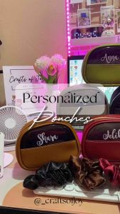 Personalized Half Moon Make up Organizer Pouch