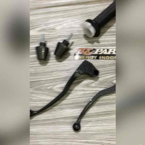 HANDLE / HENDEL REM KANAN + KOPLING KIRI RX KING - SCORPIO CARBON + JALU STANG / BANDUL STANG CARBON + HANDGRIP / HANDFAT RX KING - BONUS STICKER RX PARTS