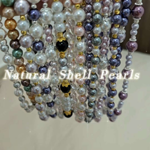 [Handmade] Natural Shell Pearl Necklace Fashion Beaded Jewelry Elegant Gift [手工]天然贝壳珍珠项链时尚串珠项链优雅气质礼物