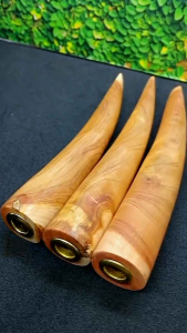 once pipa kayu Cendana wangi model bulat polos A684