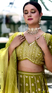 [PRE-ORDER] Semistitched Embroidered Lengha ( Delivery 10 Days )