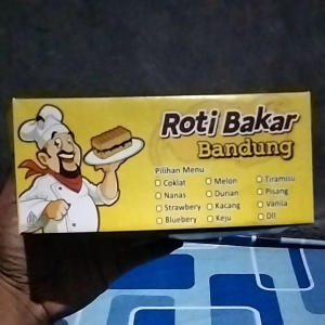 dus kemasan Roti bakar/box roti bakar bandung UK 19x7x9 isi 50 picis