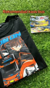 Kaos Anak Laki-Laki SD & TK Karakter Bus Telolet Viral SJM Trans Conan