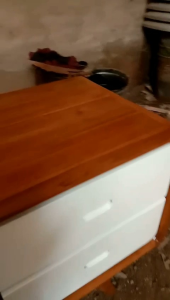 bufet tv kayu jati aesthetic laci duco