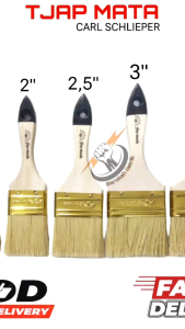 KUAS CAT BAHAN BULU PREMIUM TJAP MATA UKURAN 1 "1.5"2"2.5"3"4/KUAS CAT TEMBOK KUAS CAT BESI KUAS CAT