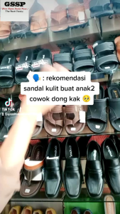Sandal anak laki-laki terbaru keren sandal kulit anak slop anti licin nyaman di pakai Fam S 01 size 28-37