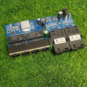 Fiber Media Converter 2SC 4RJ45 | 2FO 4LAN Gigabit support POE