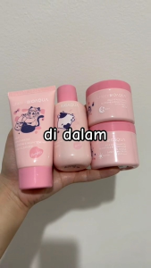 BIOAQUA 4Pcs Paket Skincare Anak - Niacinamide - Night Cream - Toner - Sunscreen - Facial Wash