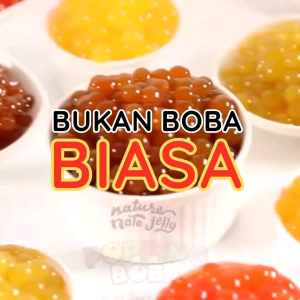 Boba Meletus Dimulut Topping Minuman Instan - Popping Boba Pecah Dimulut Rasa Mangga 500 Gram | Cocok Untuk Semua Minuman | Popping Boba Nata Jelly