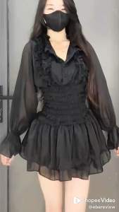 Đầm Tiểu Thư Váy Voan sang chảng dài Tay Bo chun siêu xinh Cho nàng Nữ Derss Thảo cherry stroe