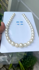 kalung mutiara air laut warna putih cantelan Sterling silver 925