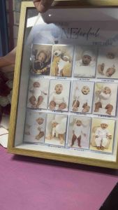 Monthly Milestones Shadow Box Frame Customized Wall or Table Frame