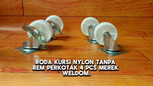 Roda Kursi Nilon 3 Inc Tanpa Rem Perkotak isi 4 Pcs Weldom