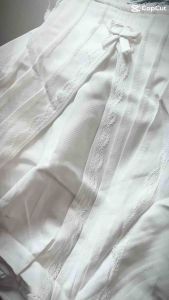 Chân Váy Voan Đính Nơ Dễ Thương Size XL Eo Dưới 84cm Mặc Đẹp Màu Trắng