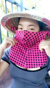 khẩu trang quai nón _ hàng may nhà che luôn cả cổ