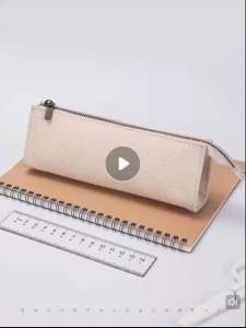 Simple pencil case for junior high school students with high appearance value pencil case Japanese and Korean ins trendy zipper triangle cosmetic bag 02