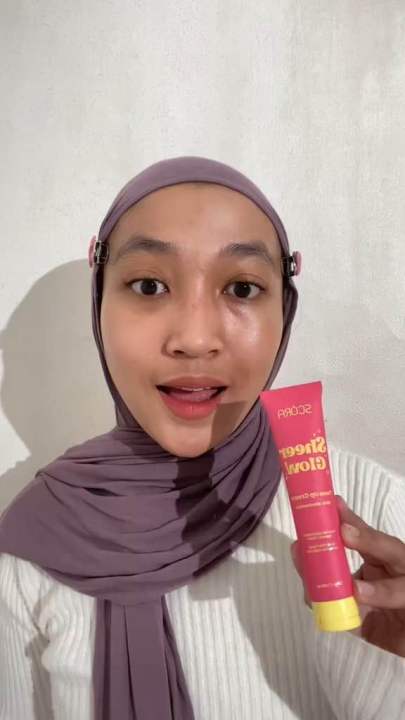 Scora Sheer Glow Tone Up Cream 20gr|Scora tone up Cream 20gram|Cream mencerahkan wajah
