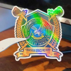 Hinirang Sticker Hologram Laminated Water Proof Do Not Fade Away