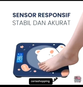 Timbangan badan digital karakter kartun 26x26 cm max 180kg