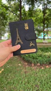 [Coverpassport] Màu số 26 có quai gài - Màu Đen quyền lực cá tính & độc đáo. Đóng tên chủ nhân. Ngăn đa năng công dụng.