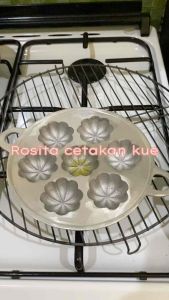 Rosita Cetakan Kue Cubit Bunga Kecil & Tutup Gratis Sutil Kue