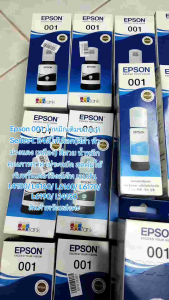 Epson 001 น้ำหมึกเติมของแท้เอปสันSeries-L มี4สีให้เลือก(ดำ ฟ้า ม่วงแดง เหลือง) สีสวย น้ำหมึกคุณภาพราคาประหยัด สุดคุ้มใช้กับพริ้นเตอร์อิงค์เ