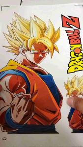 Stiker Dinding Dragon Ball Z Size 30-45 cm Vinyl Putih Tahan Air