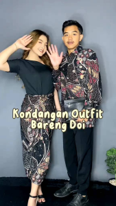 Baju Couple Kemeja Batik Pria Dan Rok Lilit Motif Seruni Coksu Kemeja Kondangan Couple Bareng Doi