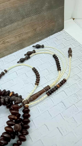 ❤️ INEZ CRAFT ❤️ Tasbih tijani kayu galih asem T45