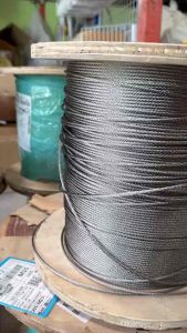 เคลือบไม่เคลือบ 304 แบบ 3มิล สลิงแสตนเลสเกรด การขายเมตรละ