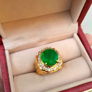 CINCIN BATU ZAMRUD RUSSIA MEWAH ELEGAN
