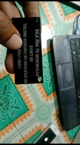 gantungan kunci name kaligrafianime custom bahan akrilik hitam tidak bisa luntur