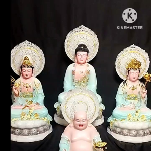 [ Bộ 4 Tượng - Mẩu A1 ] Bộ Tượng - A DI ĐÀ  QUAN ÂM  DI LAC  ĐẠI THẾ CHÍ