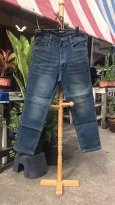 XANNSHOPS Punny Jeans กางเกงยีนส์ผู้หญิง ทรงบอย ผ้ายืด เอวสูง