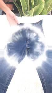 XANNSHOPS Punny Jeans กางเกงยีนส์ผู้หญิง ทรงบอย เอวสูง