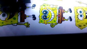 Sticker SPONGE BOB Size 8 cm Vinyl Graftaf White waterproof