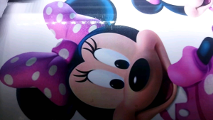 Stiker Dinding MINNIE MOUSE 5 Ukuran 30-45 cm Vinyl Graftac Putih Tahan Air