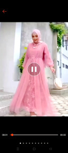 Gamis Terbaru Wanita Dress Pesta Mewah Full Tile onde Maxi Busui Kekinian Jahwara