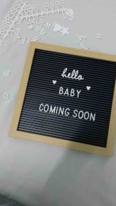 Letter board ป้ายกระดานปักอักษร ขนาด25ซม. 1เซต ป้ายกระดาน+อักษร+ขาตั้งในตัว