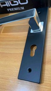 KUNCI PINTU RUMAH HITAM DOFF MINIMALIS 16CM 20CM / HANDLE PINTU KOMPLIT HITAM