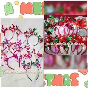 (FREE SIZE) BANDO NATAL LED & NON LED / BANDO SANTA CLAUS ELASTIS IMPORT / BANDO TANDUK NATAL SLINGER / BANDO BULU POHON NATAL CHRISTMAS TREE / BANDO NATAL ELASTIS / AKSESORIS NATAL / CHRISTMAS HEADBAND LED / BDX6775671012