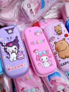 Hộp Bút 3D Dây Kéo Mẫu CAPYBARA Kuromi Loopy Cinnamoroll Cute Cho Bé