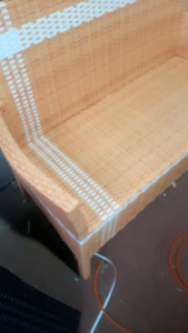 (ready stok)kursi tamu model hawai rotan sintetis +kaca meja