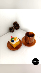 COT384. Round Wooden Coaster/ Cup Coaster/ Vanity Tray
