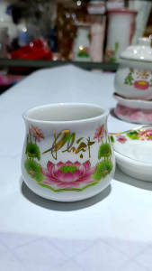 Bộ 3 chung ly thờ cúng Phật Pháp Tăng cao cấp