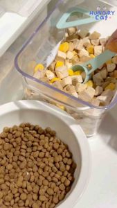 [พร้อมส่ง❗️] Freeze-dried ไก่ เป็ด ไข่แดง แซลมอน ฟรีซดรายแบบผสม ไซส์ใหญ่แบบจุกๆ คุ้มแน่ 1500g | แมวหิว