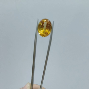 C1055- ĐÁ CITRINE THẠCH ANH VÀNG THIÊN NHIÊN GIÁC OVAN