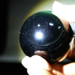 「SG SHOP」Premium Double-eyed Flashy Rainbow Obsidian Ball/Silver Obsidian Ball天然顶级双眼彩虹黑曜石球顶级双眼银曜石球