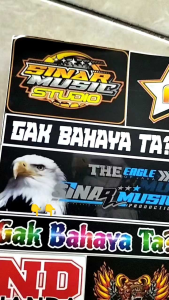 STIKER MINIATUR SOUNDSYSTEM BAHAN CROMO (TIDAK ANTI AIR)