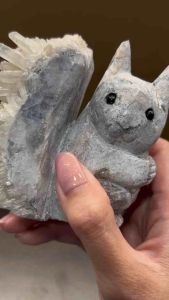 |SG| Natural Clear Quartz Crystal Squirrel